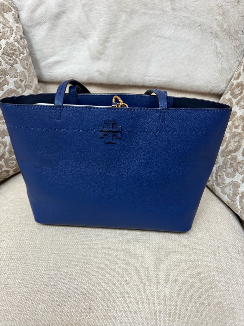 Tory Burch | McGraw | Leather Tote | Blue | Medium